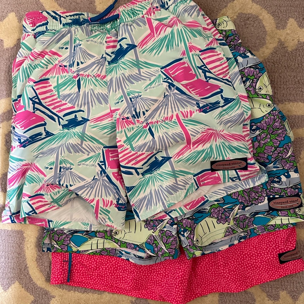 SET OF 3. Boys vineyard vines swim trunks